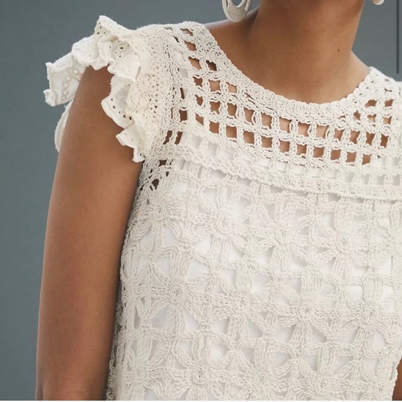 Anthropologie cropped crochet top - Picture 6 of 6